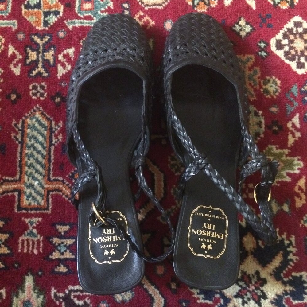 Frankie Walking Slingback - Jet Black (size 40)